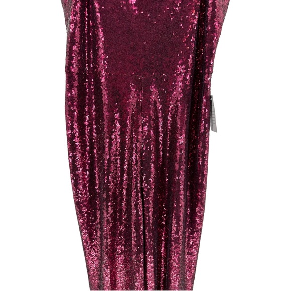 Gal Meets Glam Garnet Party Sequin Cropped Jumpsuit Ruffle Cap Sleeve size 12 - Picture 6 of 14